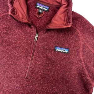 Patagonia Better Sweater 1/4 Zip Sweater Maroon Fleece Pullover Top‎ Sz S